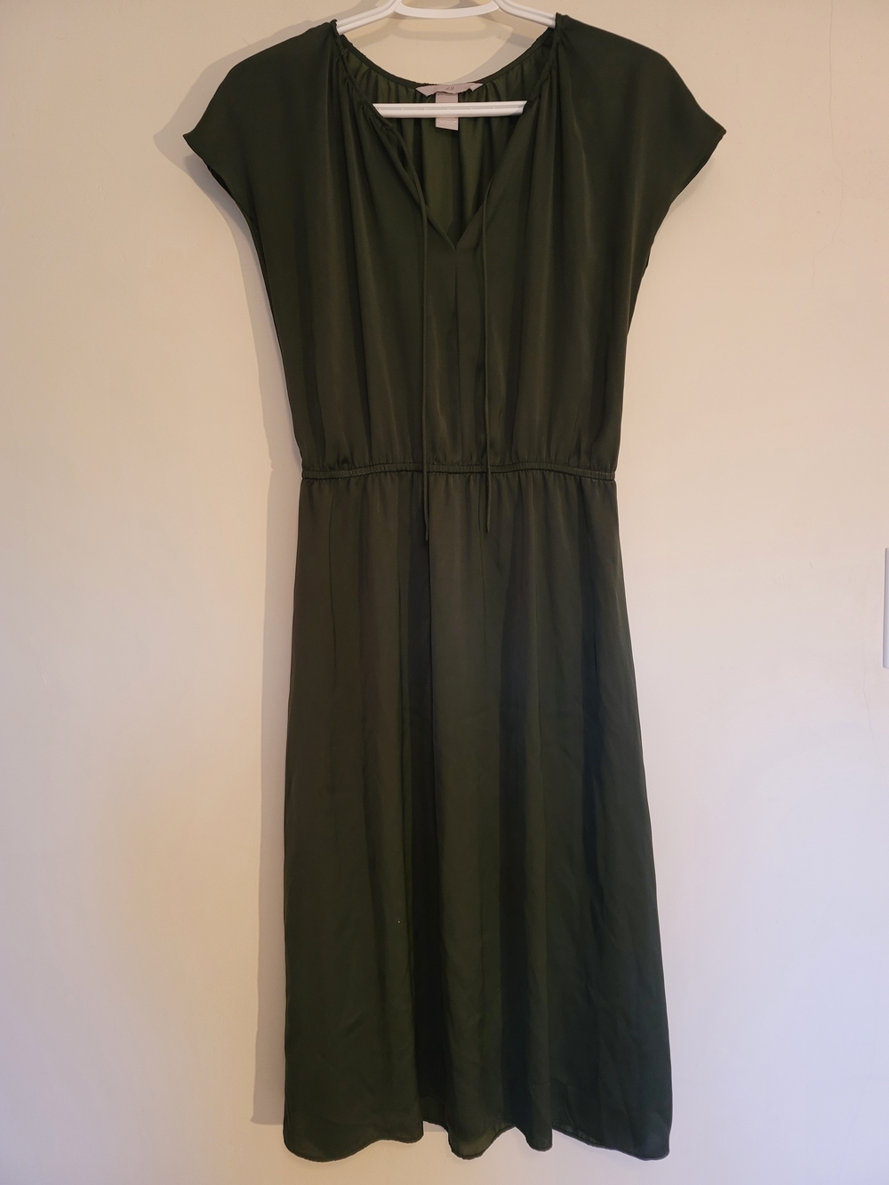 H&M Olive Green Midi Dress